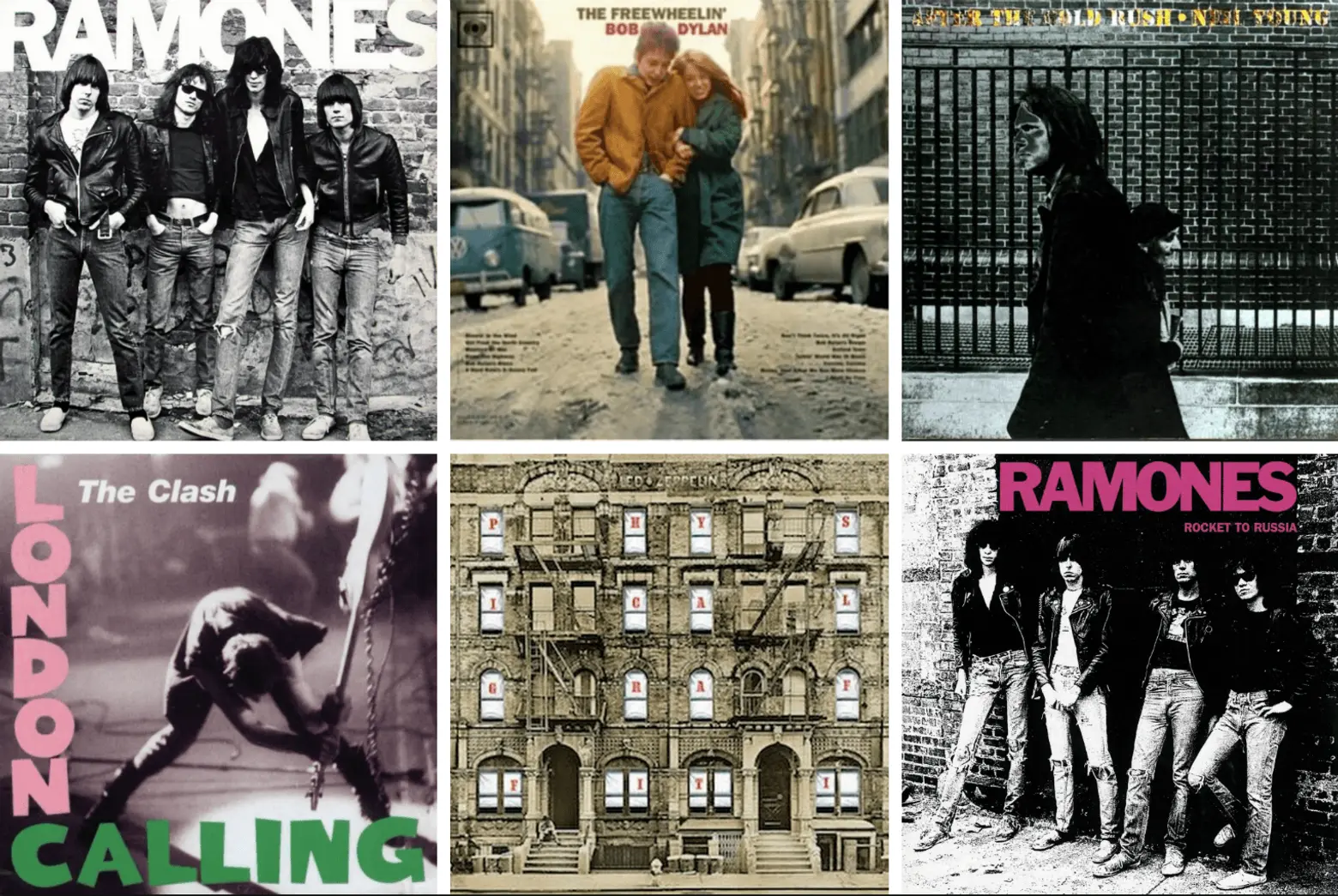 Iconic album covers of Greenwich Village and the East Village: Then and now