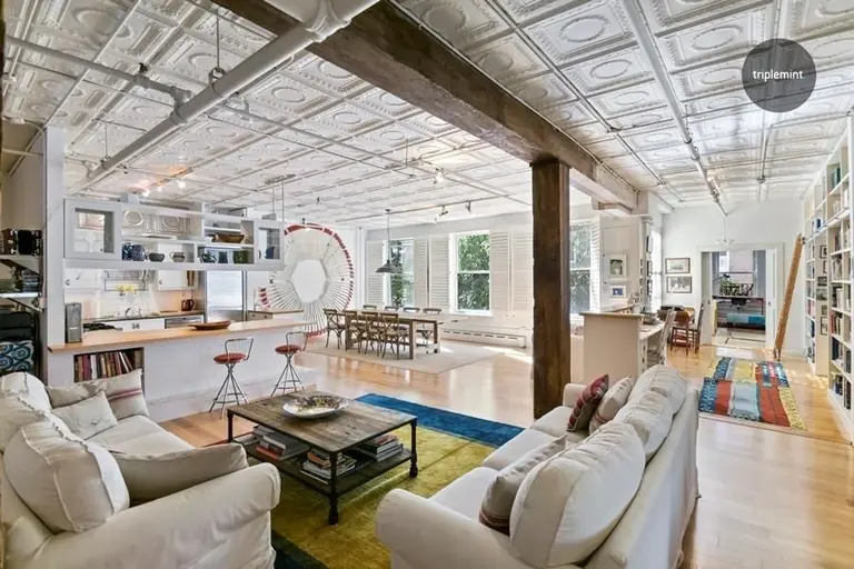 Horse stable turned loft with 10-foot tin ceilings asks $2.8M in Chelsea