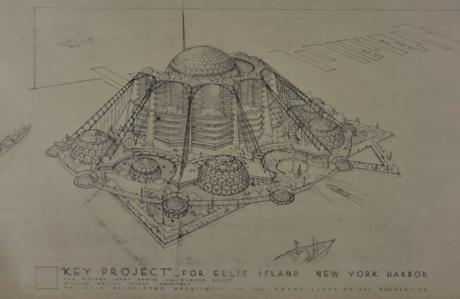 Frank Lloyd Wright, Ellis Island, Key Project, 
