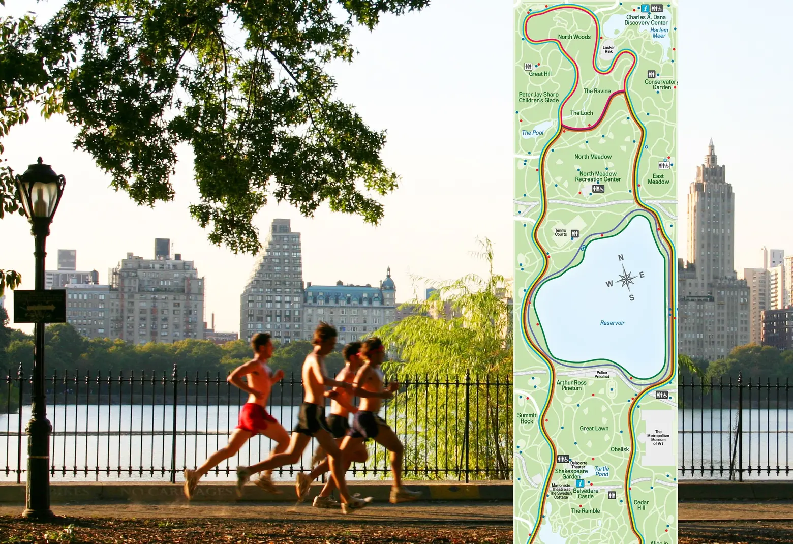 MAP: The best loops and trails for running in Central Park