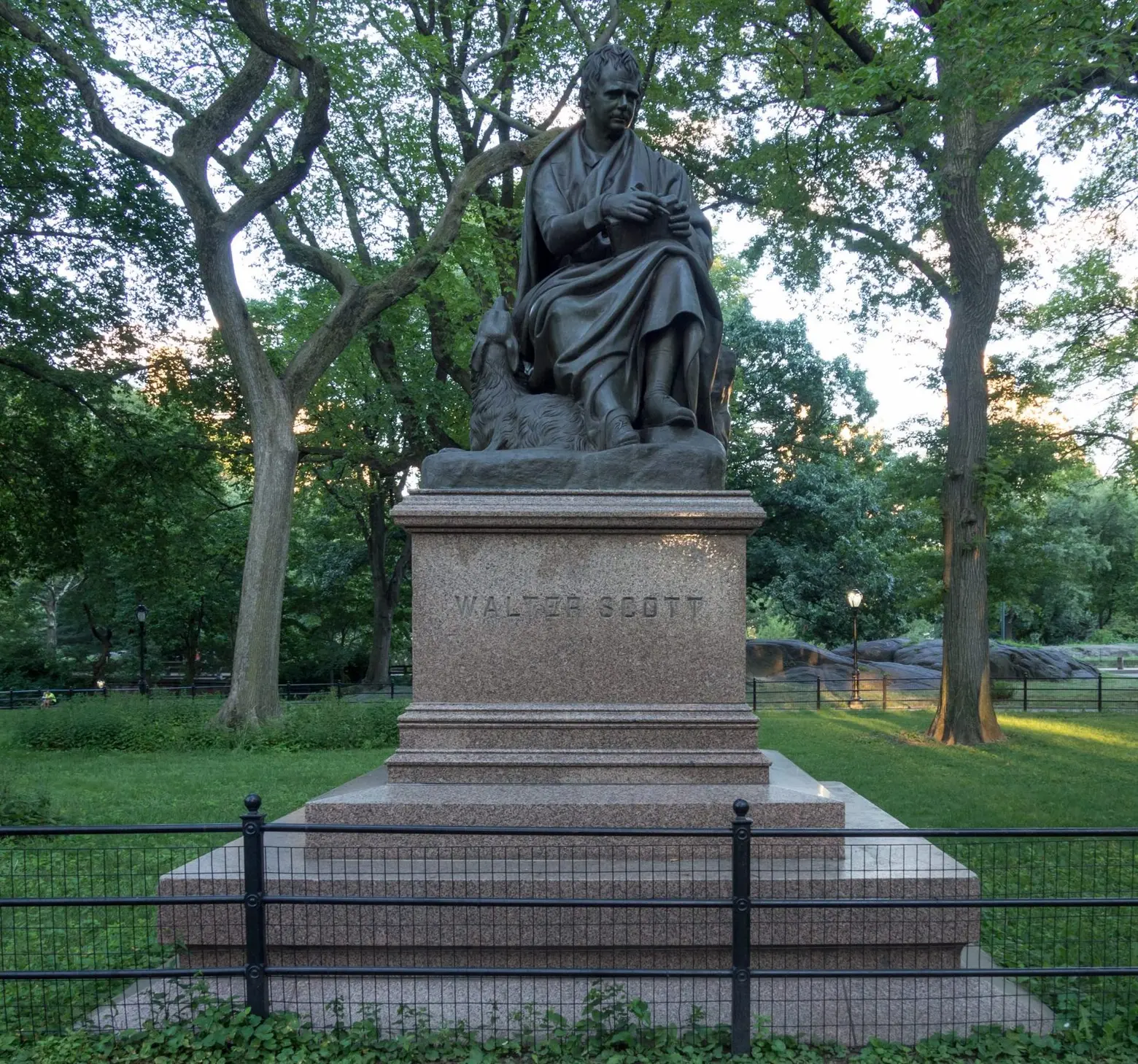 Walter Scott statue, Central Park statues, Central Park mall, Literary Walk