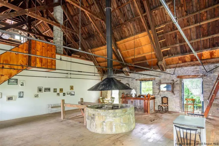Built into a stone ledge, this historic Hudson Valley church is a live-work fairytale