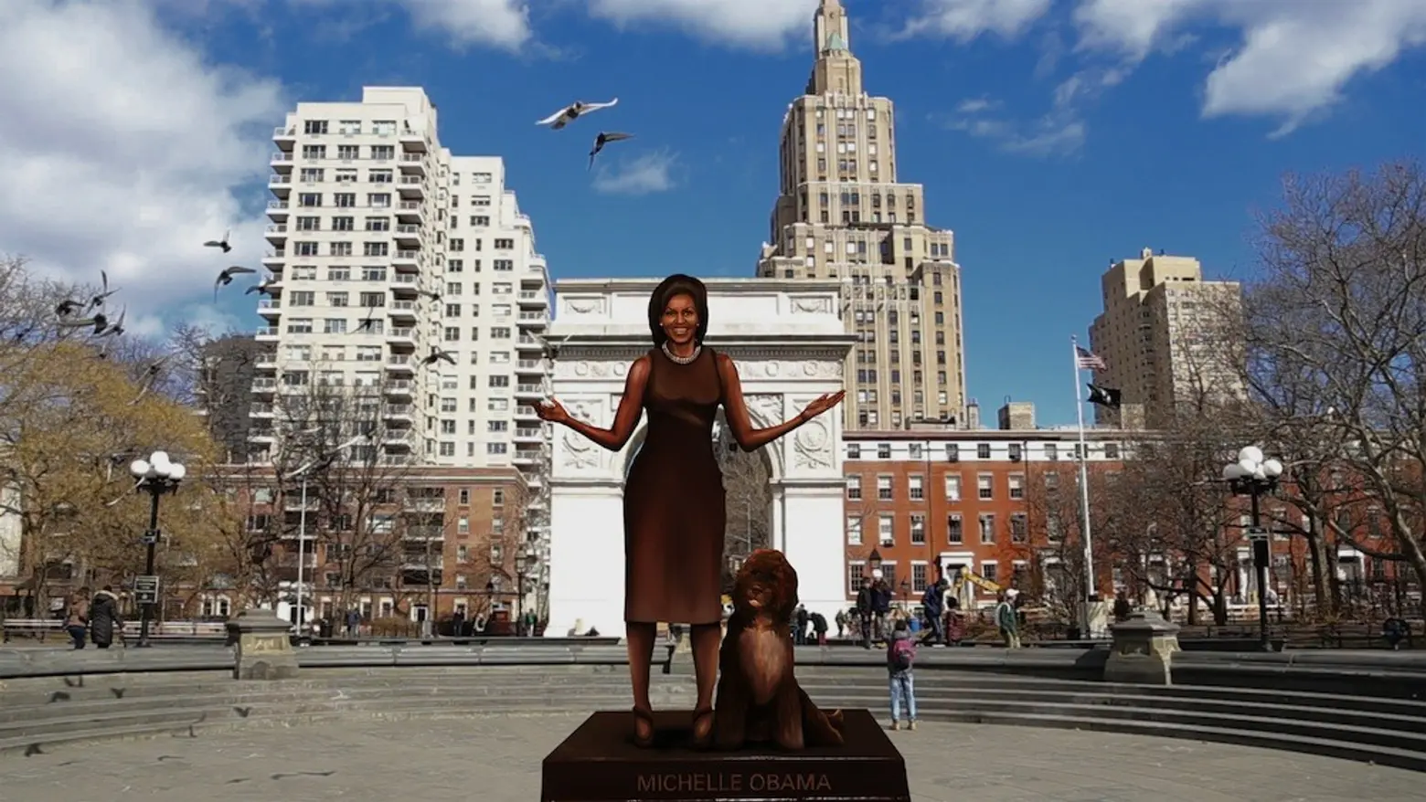 Artists plan to install eight life-size sculptures of powerful women across New York