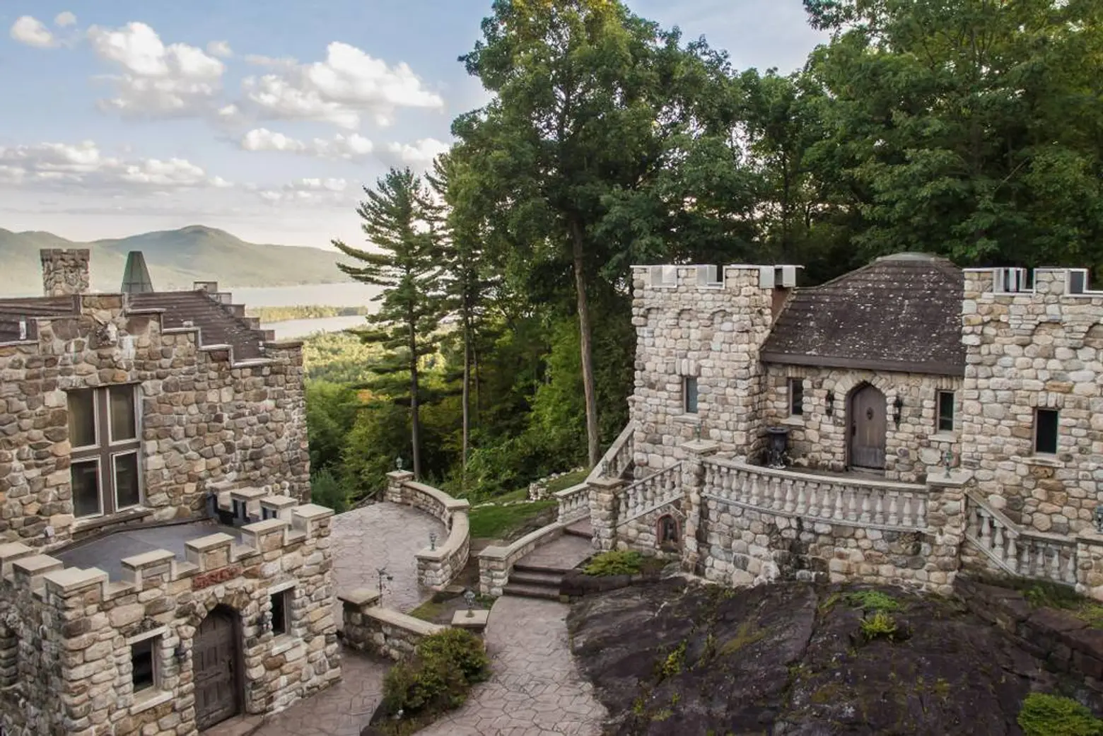 Escape to this extraordinary mini-castle overlooking Lake George for $395/night