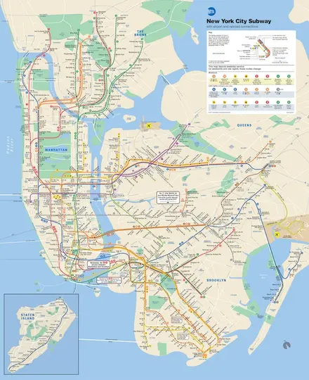 Artist uses the classic Vignelli design to reimagine the NYC subway map ...