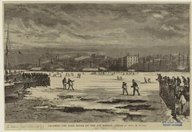 Winters during 19th century New York were so cold, the East River froze over