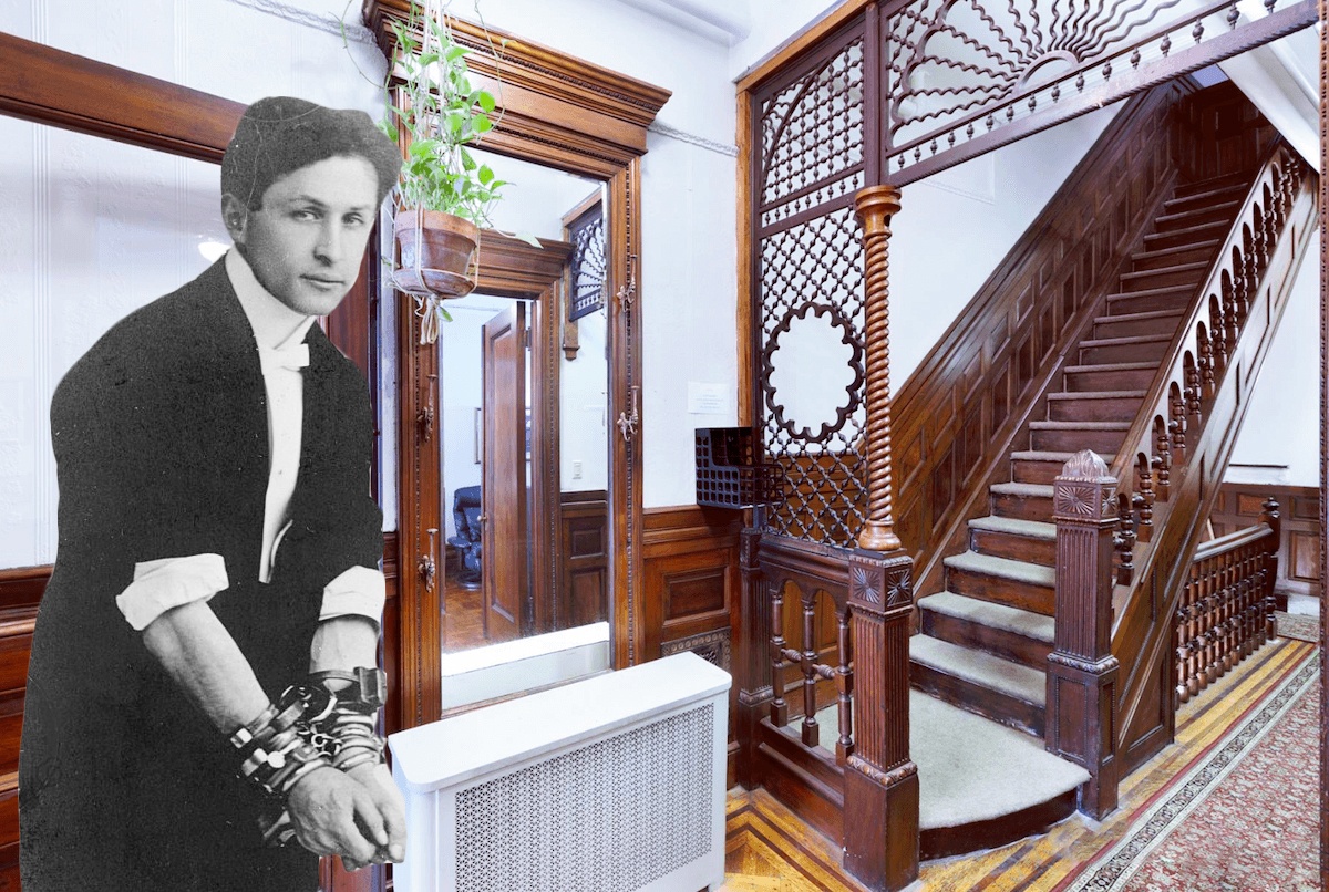 This four-story 18th century townhouse at 278 West 113th Street, on the market for the first time since 199, was home to master escape artist Harry Houdini, illusionist, magician and one of the buzziest celebrities of the early 20th century. Houdini and his wife, Bess, 22 years until his death in 1926.