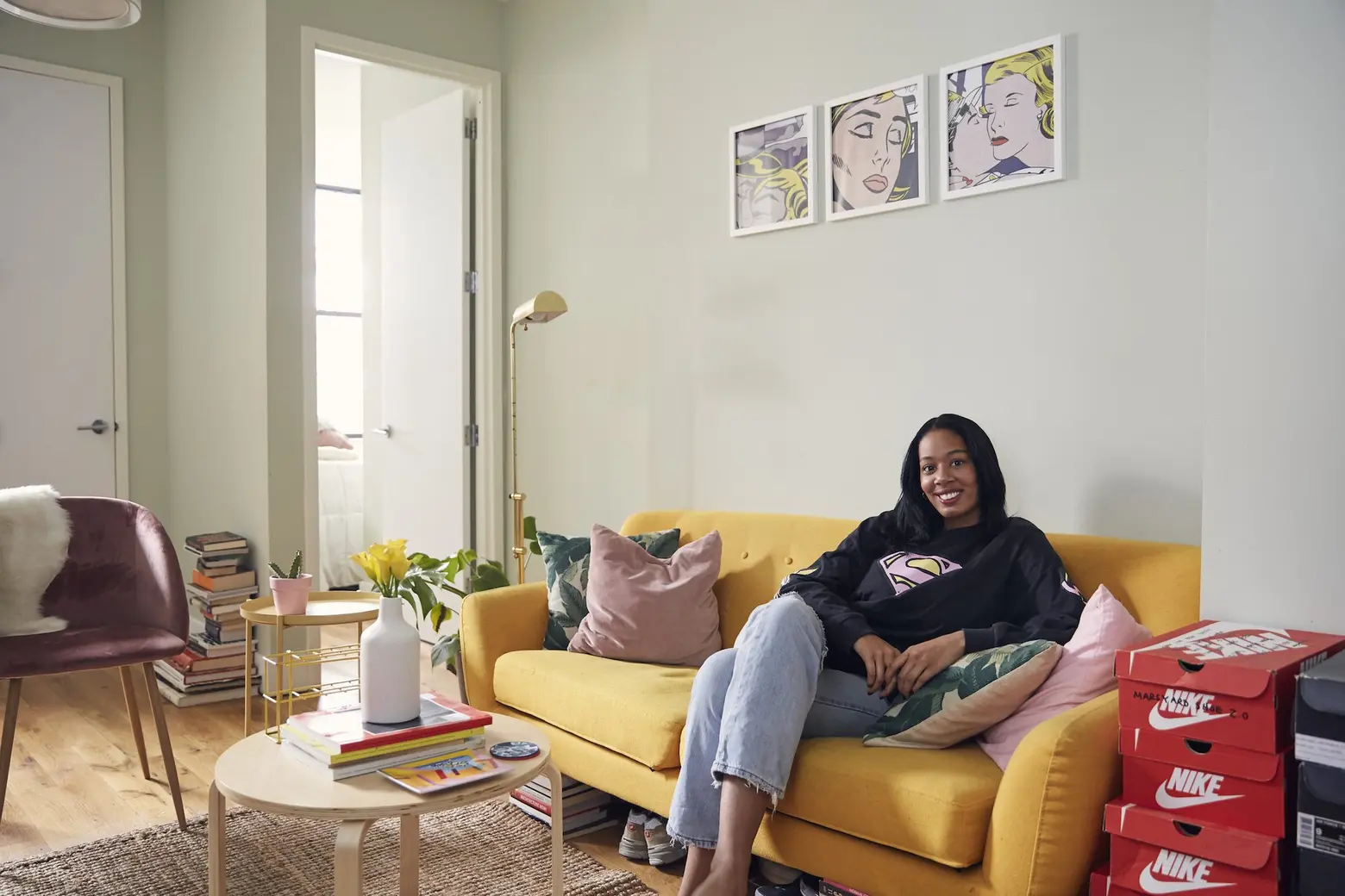 My 500sqft: An advertising strategist perks up her Bushwick pad with pastel and pop art