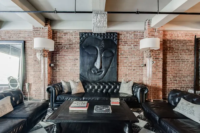 This stylish Chelsea loft, asking $2.25M, is a standout in luxurious textures and moody hues