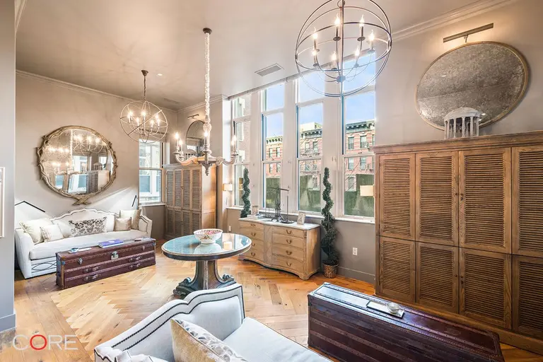 In a former Harlem school building, this rococo-inspired studio asks $695K