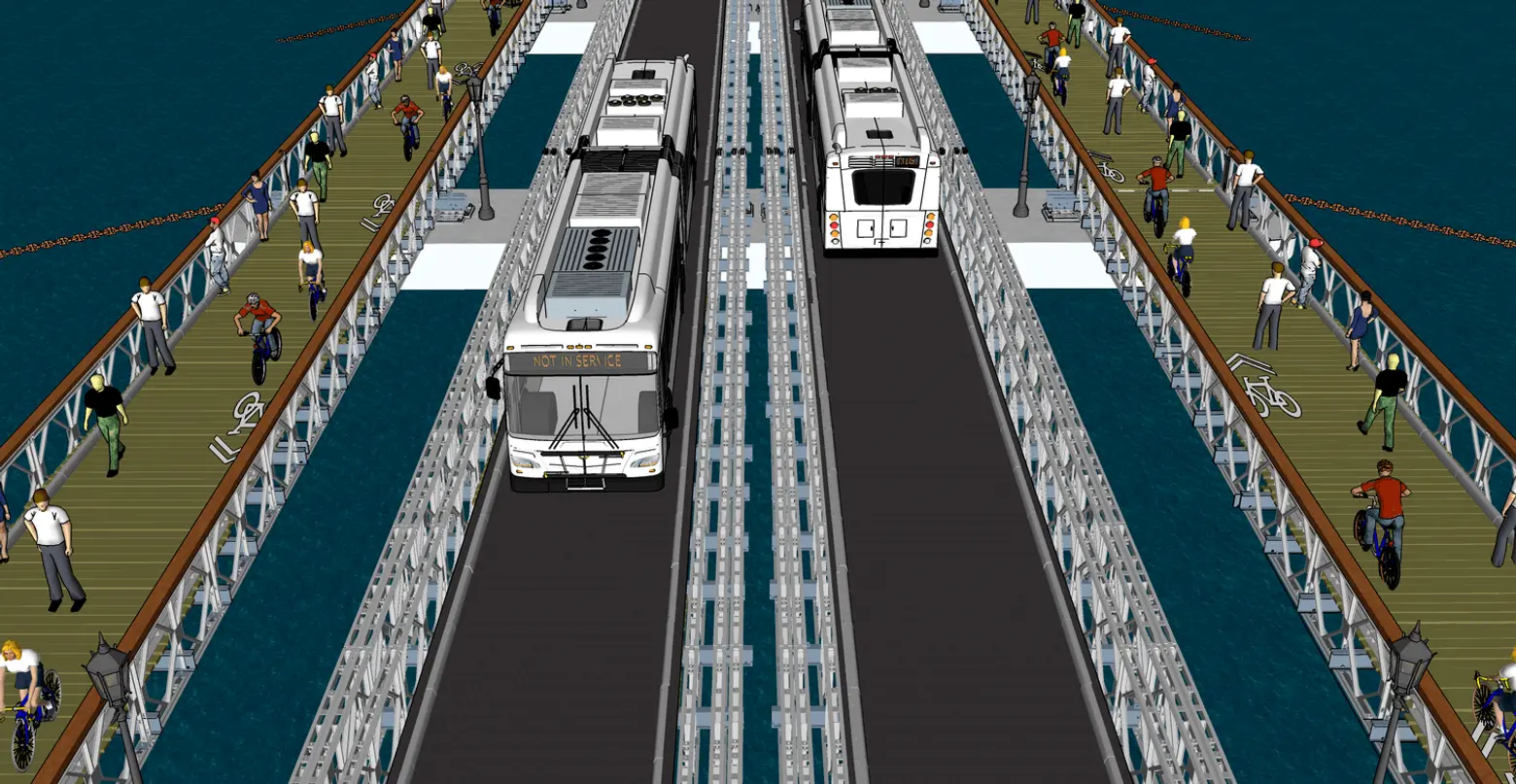 L-ternative bridge, pontoon bridge, L train