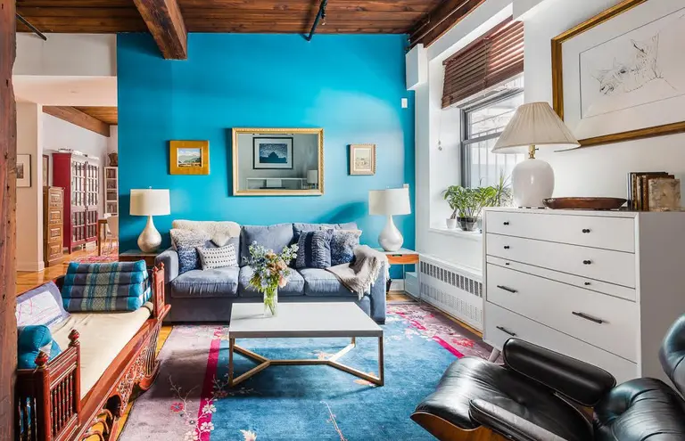 Tiffany Place jewel box-condo has a refined rustic vibe and a room of Tiffany blue