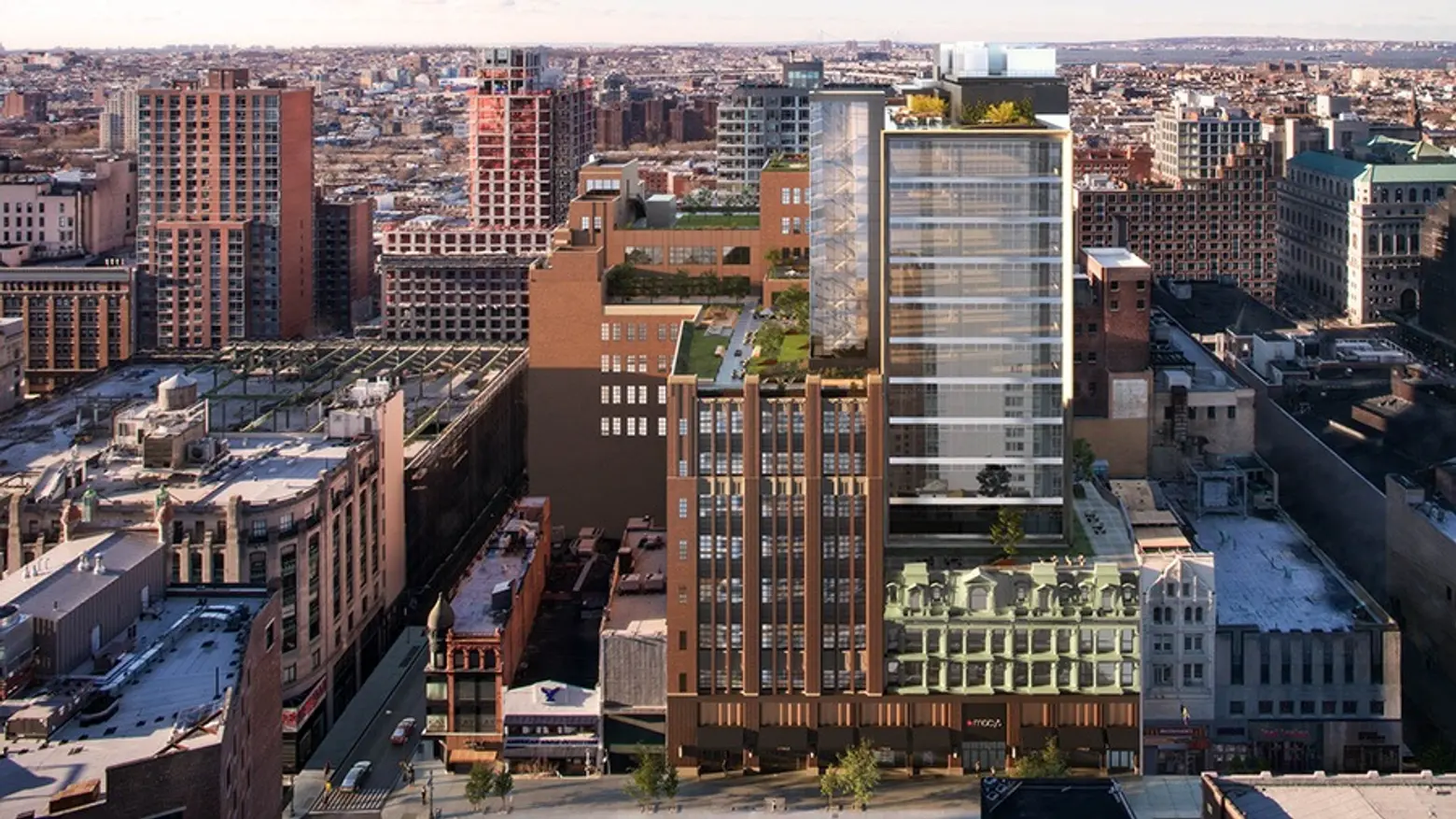New renderings for Tishman Speyer’s 10-story office tower above Downtown Brooklyn Macy’s