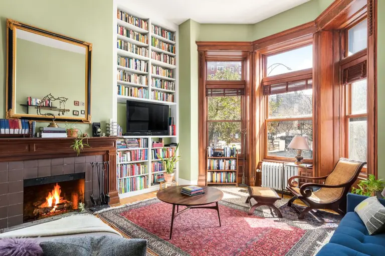 $925K North Slope brownstone co-op comes with a fireplace, a loft, and a loggia