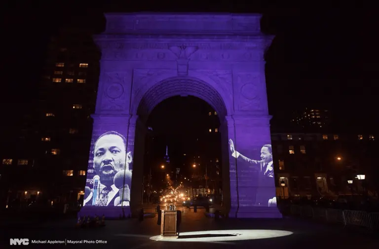 Hear MLK’s final speech replayed under the Washington Square arch tonight