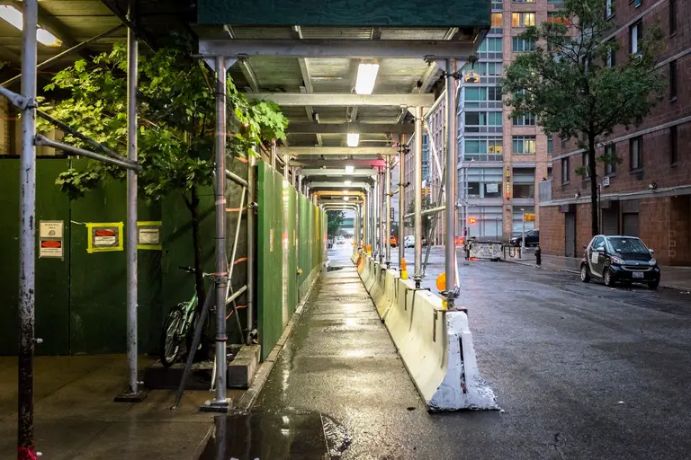 The number of sidewalk sheds in NYC has tripled over past two decades