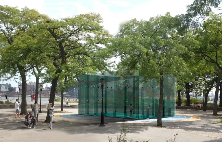 The world’s first public outdoor squash court opens on the Lower East Side