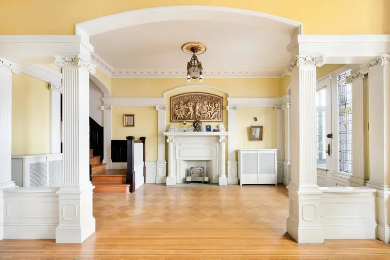 Limestone mansion with a sunroom and garage in Prospect Lefferts Gardens asks $4M