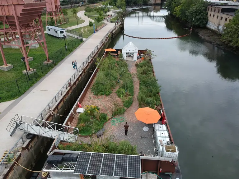 A public floating food forest will come to the Brooklyn Army Terminal this summer