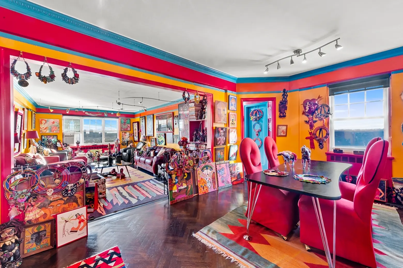 Asking $1.4M, this renovated Castle Village co-op is a candy-colored uptown oasis