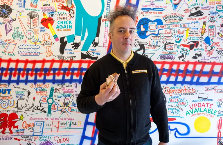 Where I Work: Inside Stephen Powers’ colorful world of studio art and sign making in Boerum Hill