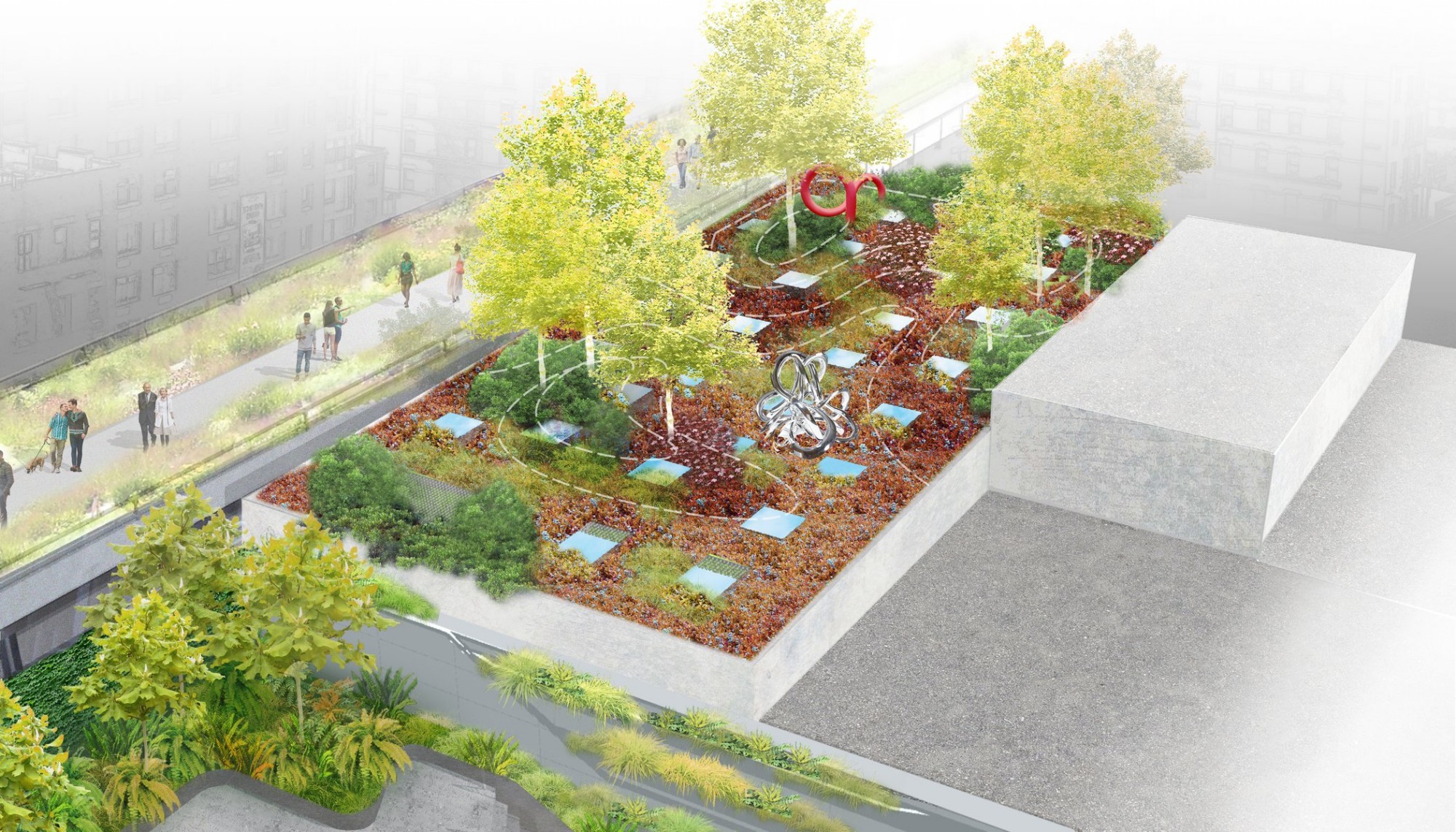 See the rooftop sculpture garden that will grow next to Zaha 