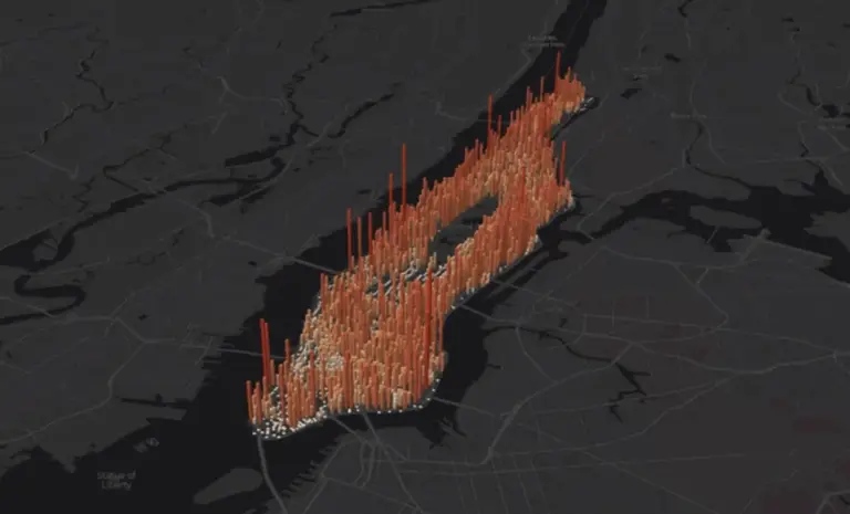 See Manhattan’s population pulse over 24 hours