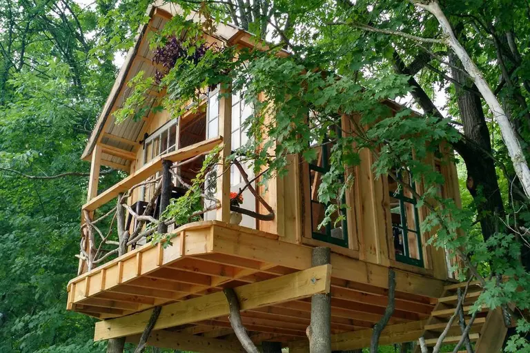 Go camping among the trees in this $195/night treehouse in Upstate New York
