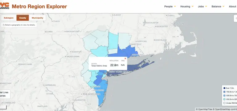 Metro Region Explorer map gives you the facts on any spot in the Tri-State area