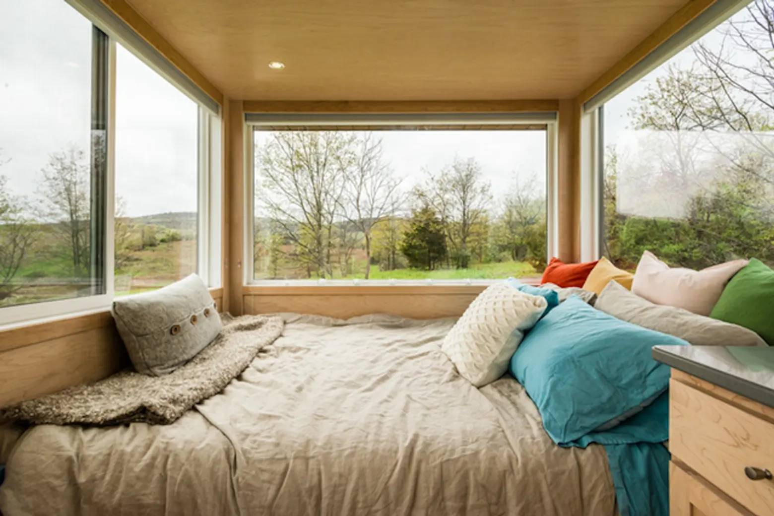 Glass house glamping