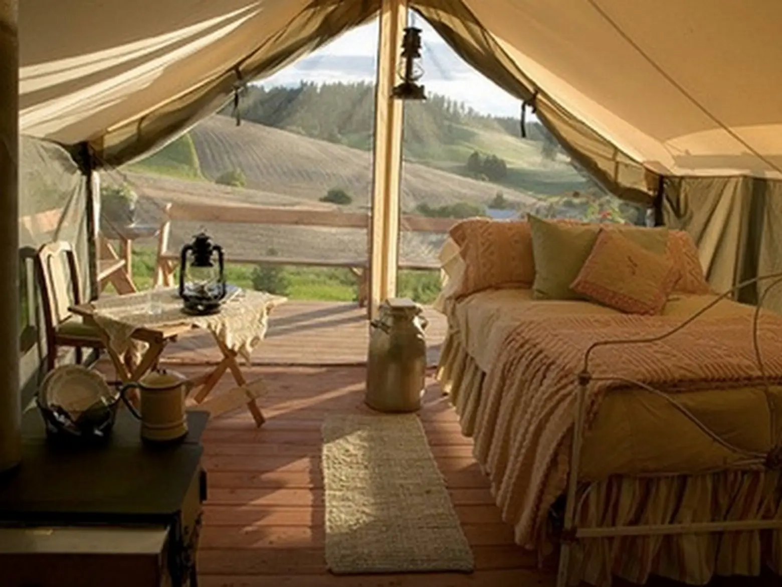 cozy canvas glamping