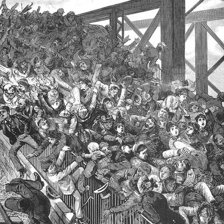 One week after the Brooklyn Bridge opened, a rumor of its collapse caused a fatal stampede