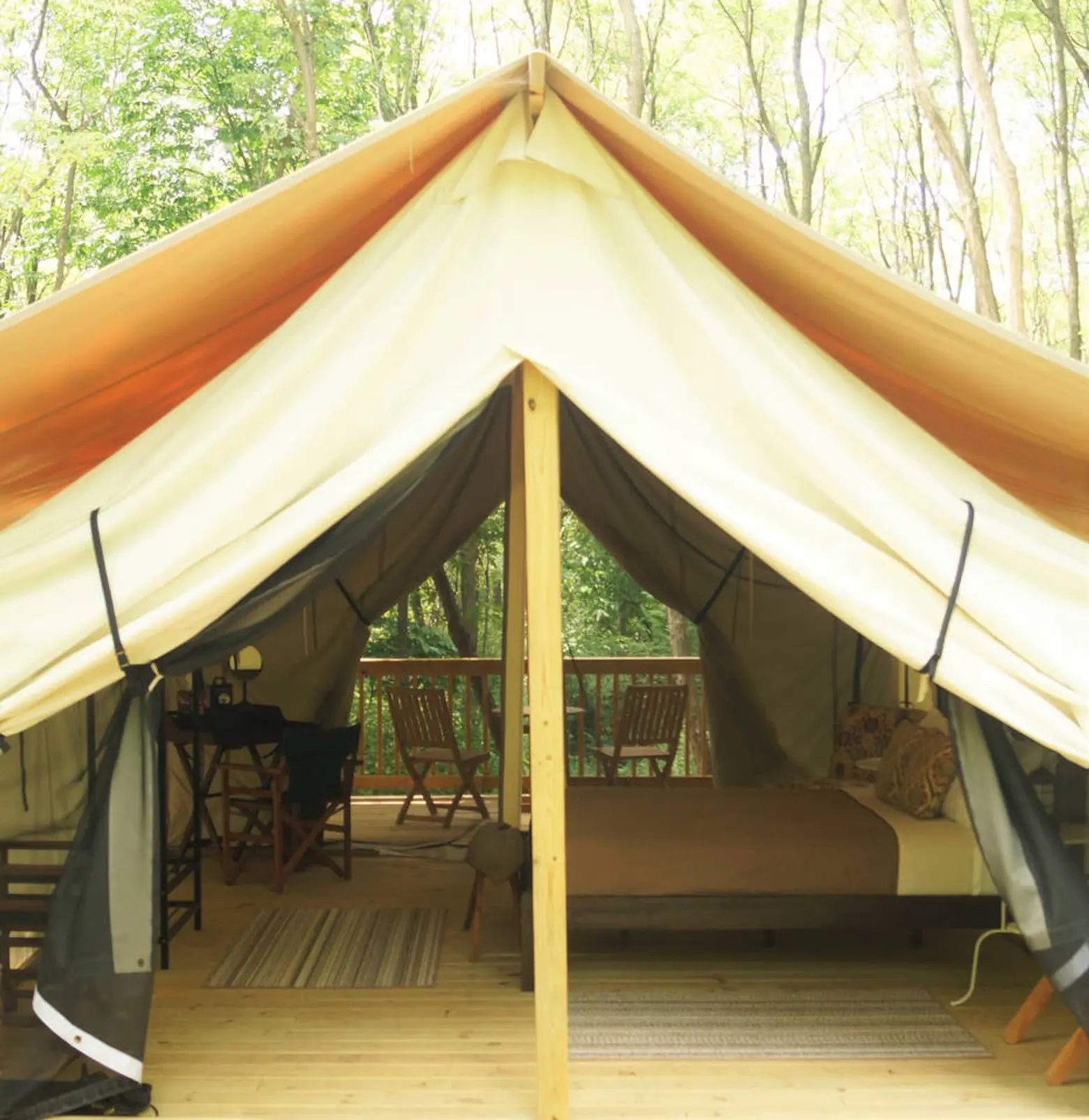 cozy safari tent