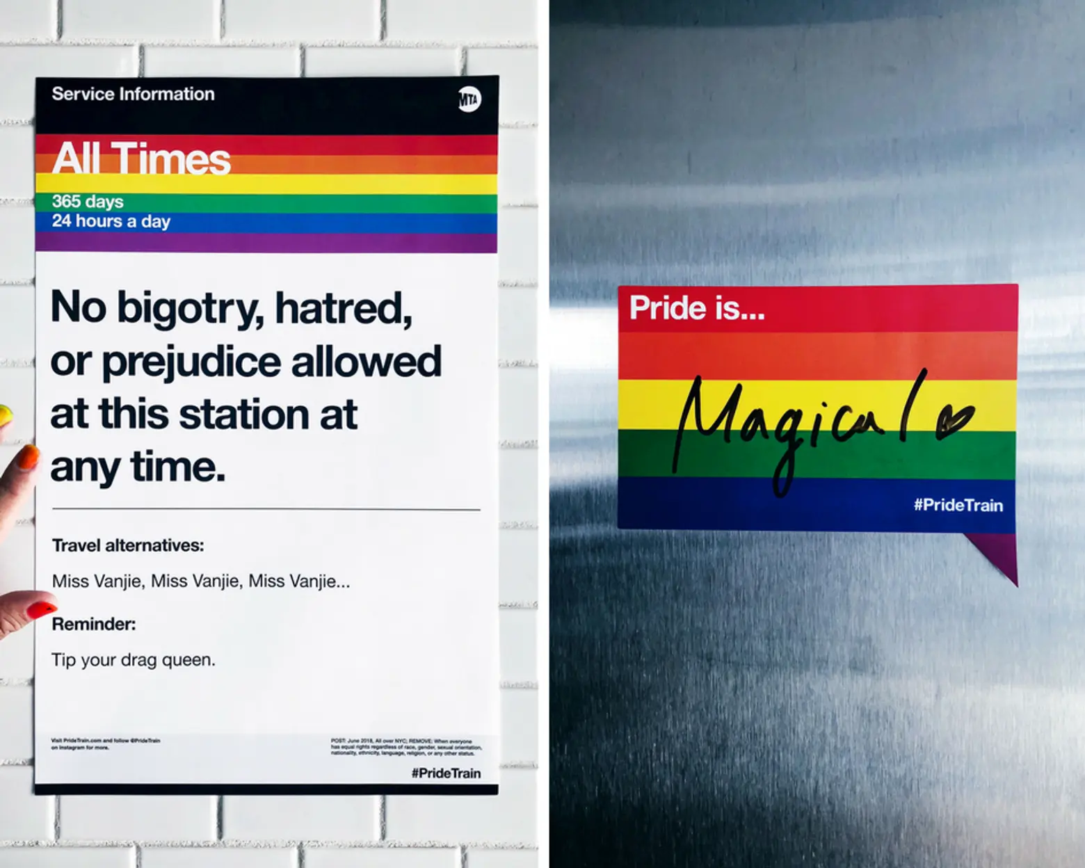 Anti-bigotry ‘service’ posters hit NYC subway stations for Pride Month