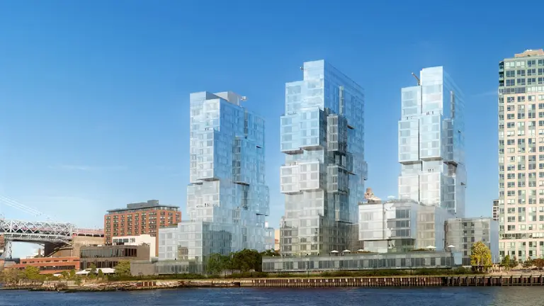 Apply for 65 mixed-income units at ODA’s futuristic waterfront rental in Williamsburg, from $565/month