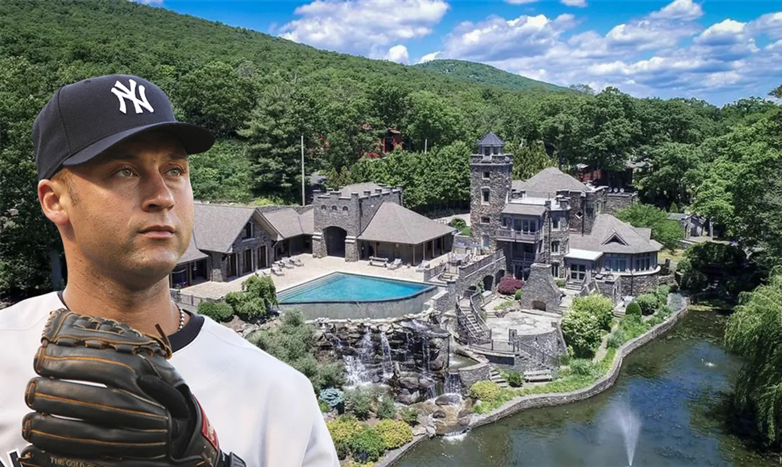 Derek Jeter lists lakefront ‘castle’ with four kitchens and a Statue of Liberty replica for $15M
