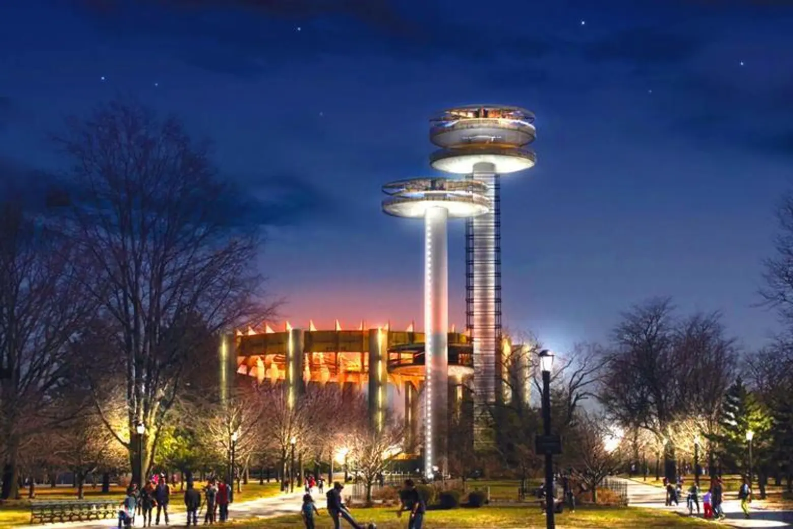 New York State Pavilion, Fountain of the Fairs, Queens, Philip Johnson