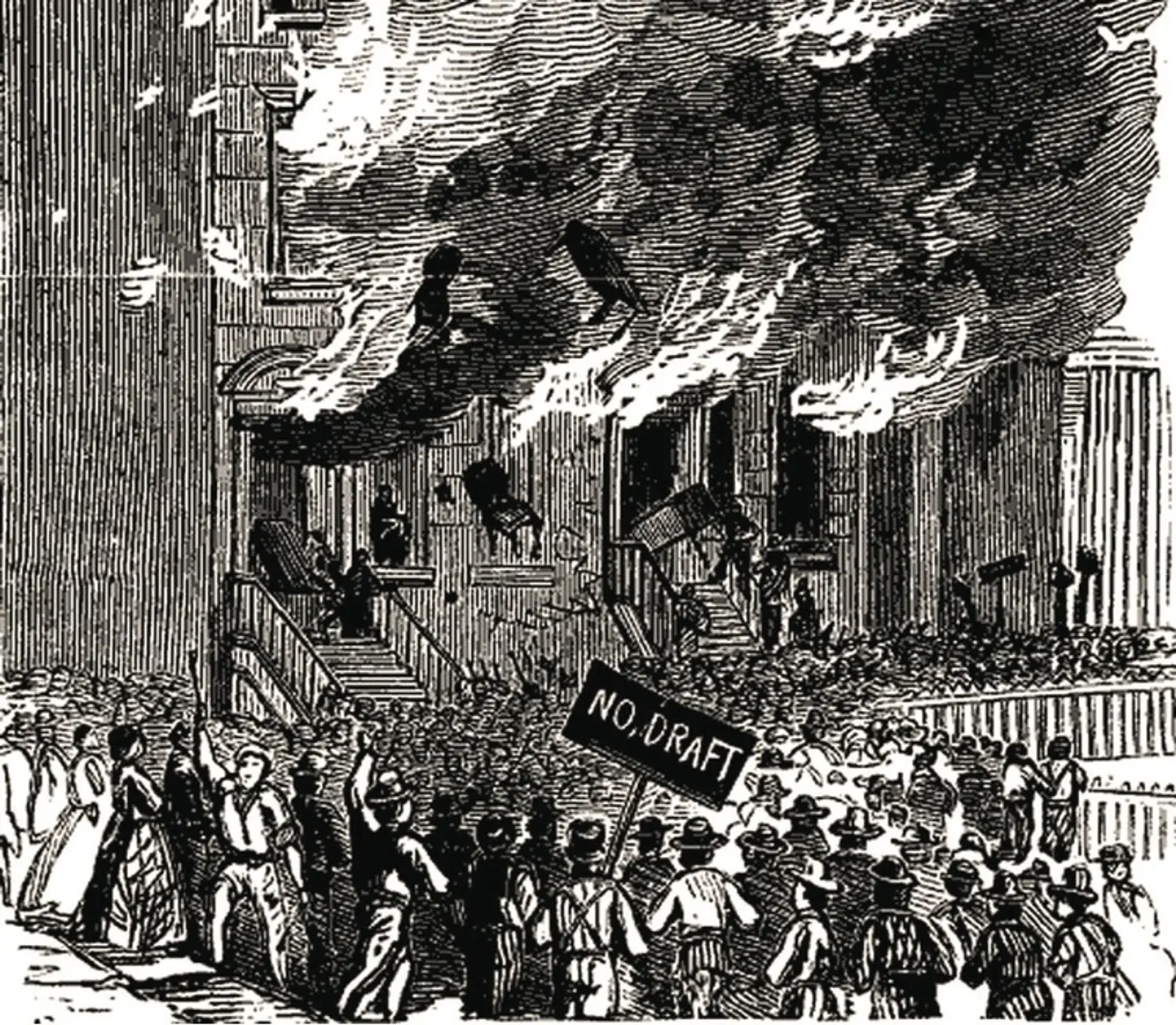 Etching of the 1863 Draft Riots