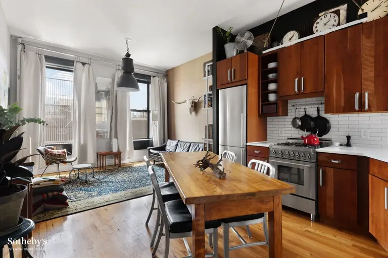 An on-trend renovation and high-floor light elevate this $550K East Village walk-up