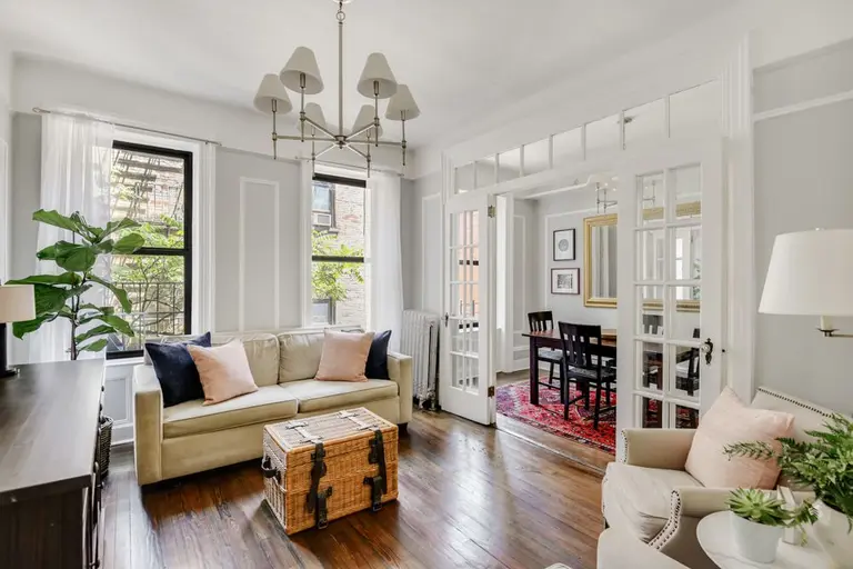 Asking $740K, this big, bright Morningside Heights co-op has character but could use another bathroom