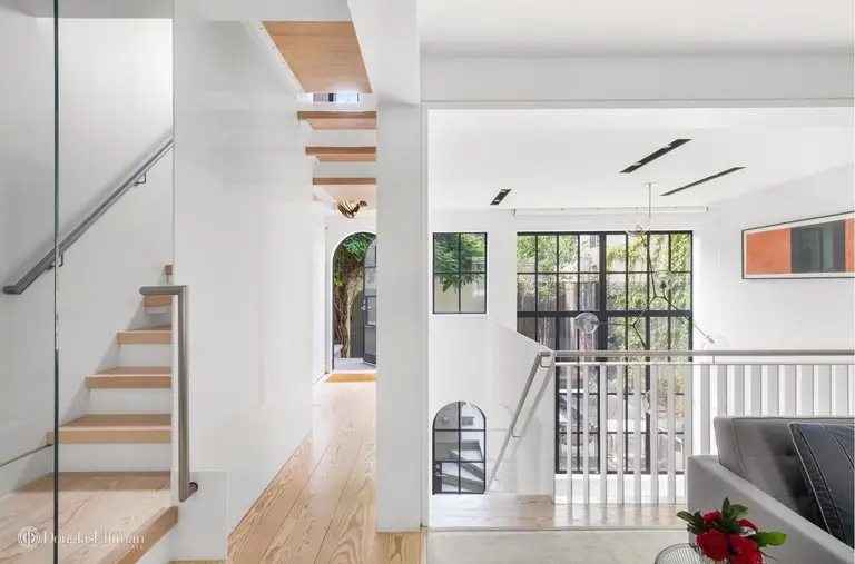 Formerly pink West Village townhouse returns for $7.8M with a period-perfect facade and sleek interiors