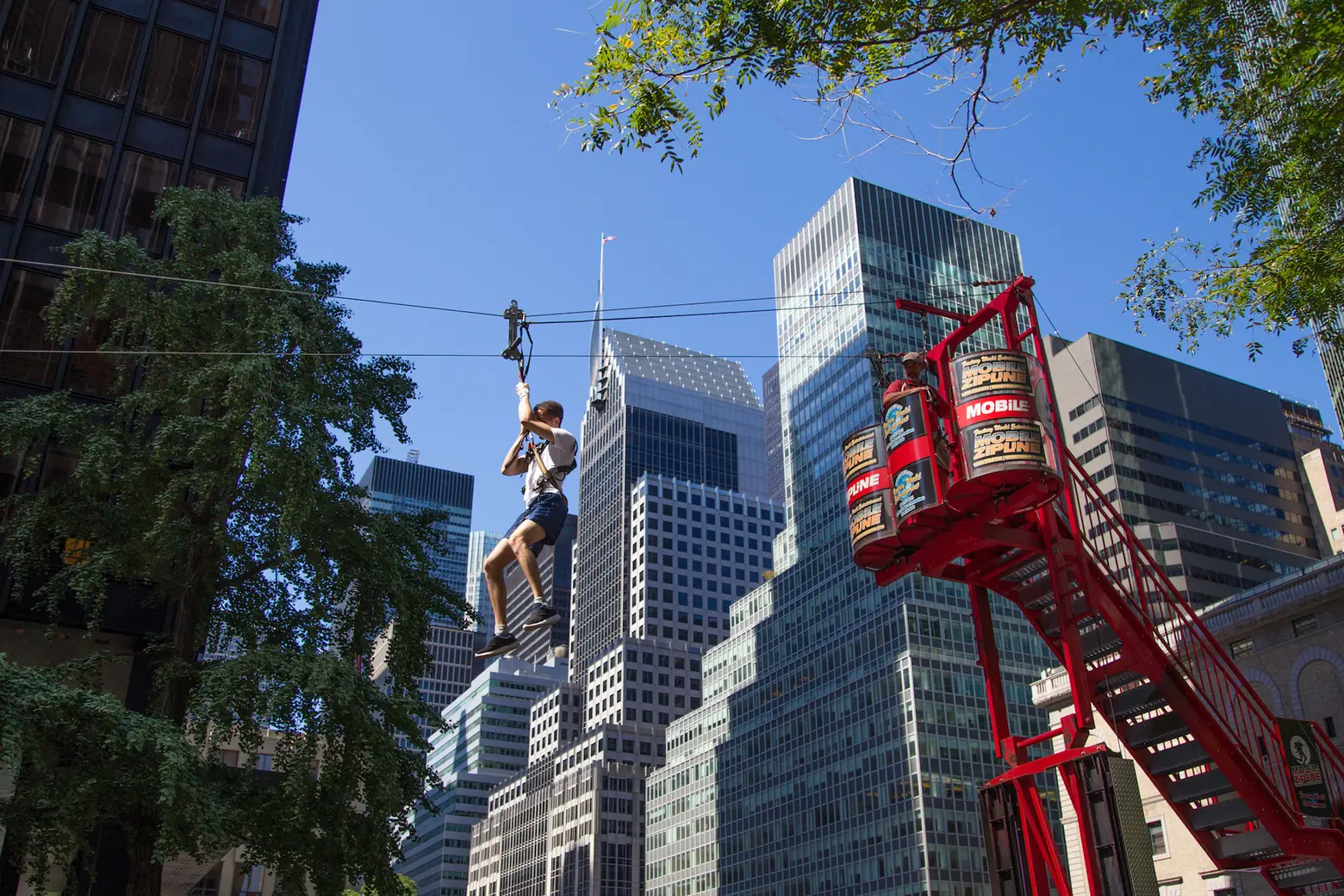 You can soar down Centre Street on a 165-foot-long zipline this August