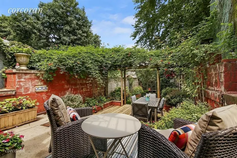 $2.1M Park Slope townhouse has a backyard paradise and expansion options