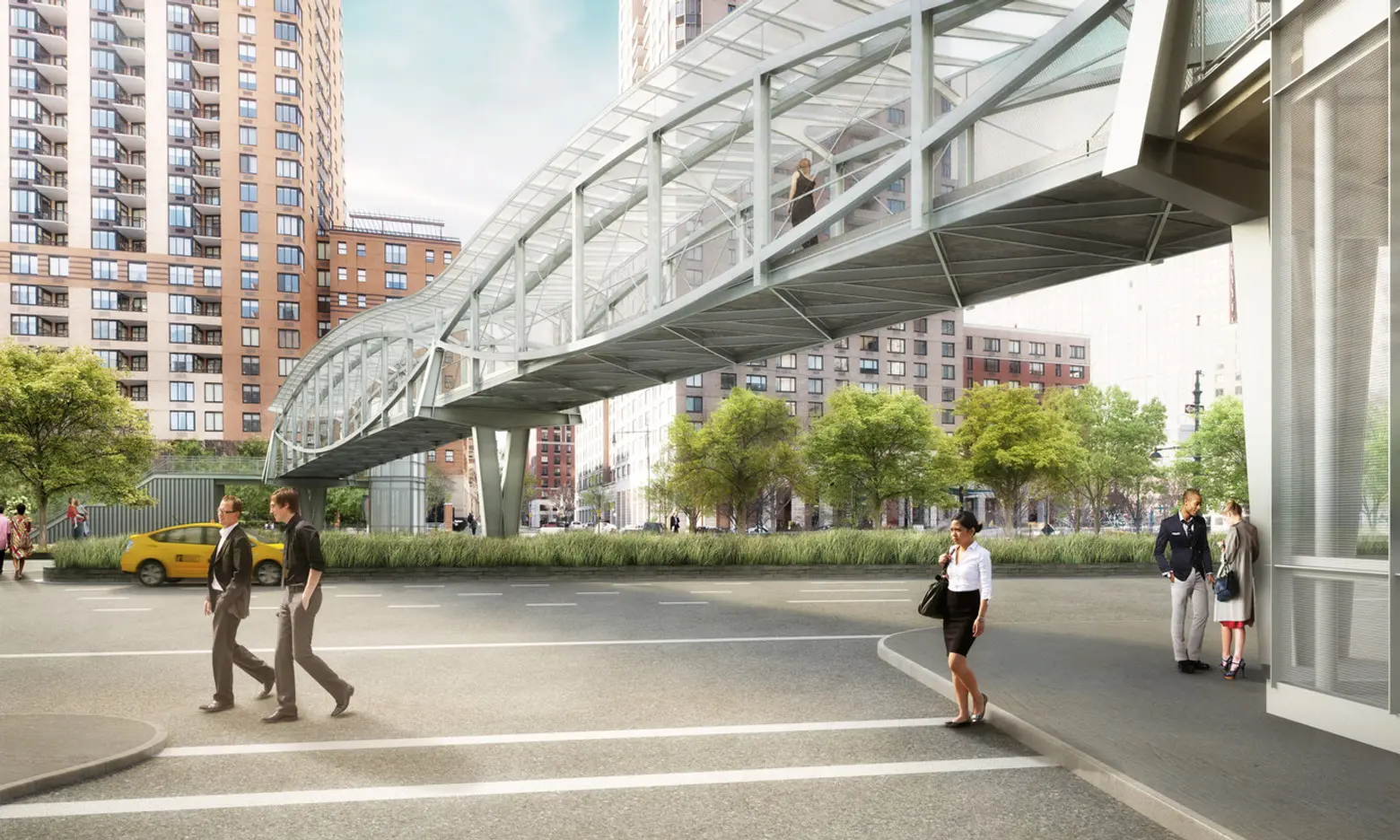 Delayed pedestrian bridge in Battery Park City will finally open this fall