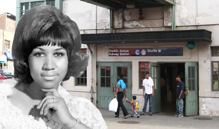 Music fan behind ‘Aretha’ signs at Franklin Ave subway aims for permanent tribute mural