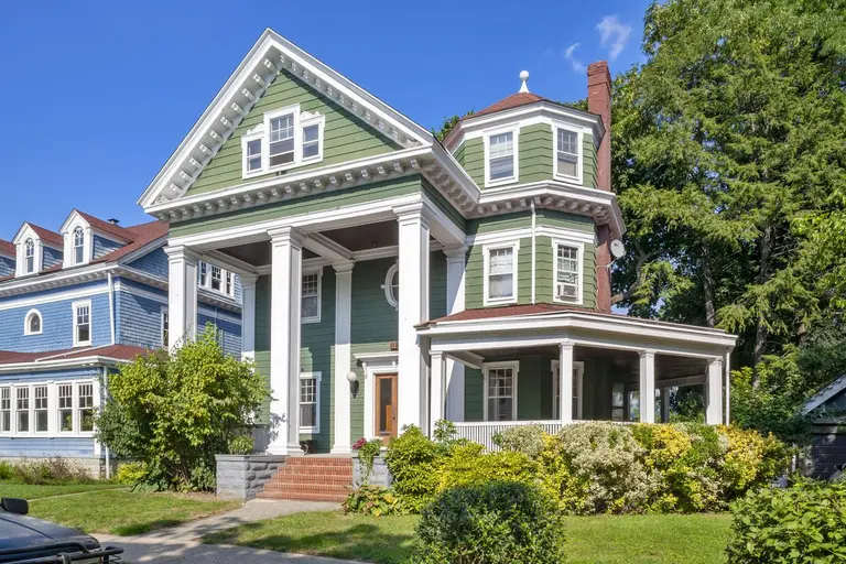This $2.4M Prospect Park South house is a Victorian fantasy of colonnades, turrets, and a veranda