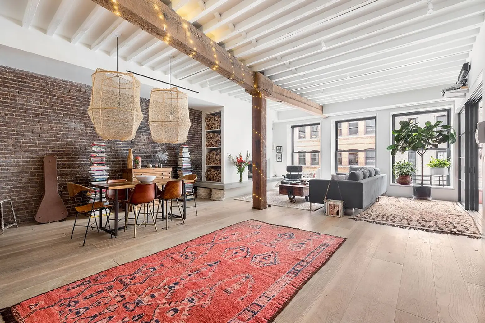 This $6.2M Tribeca loft perfects a clean, modern look with an indoor vertical garden