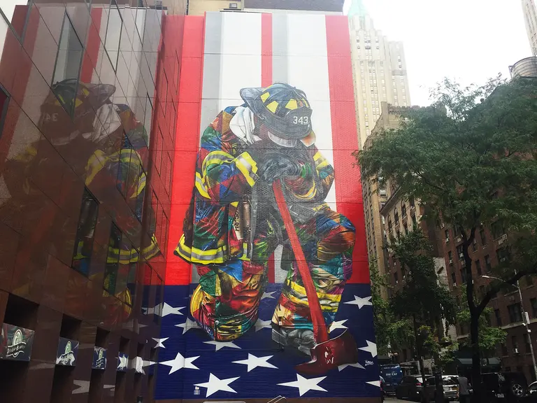 New Midtown mural honors 9/11 firefighter