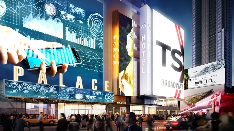 Plans, new renderings revealed for $2.5B redevelopment of Times Square’s Palace Theatre