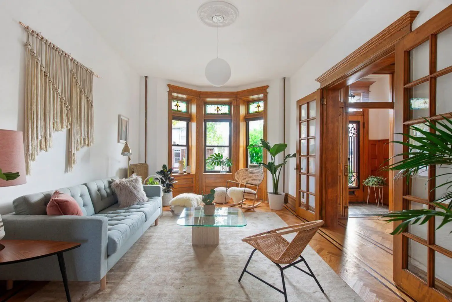 With coffered ceilings, skylights, and a backyard, this Bay Ridge home is asking $1.4M